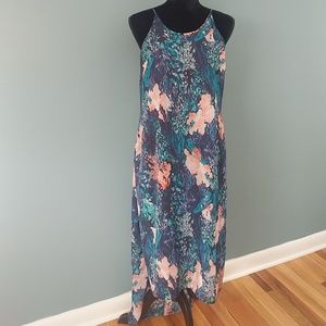 Old Navy Blue and Pink Coral Dress